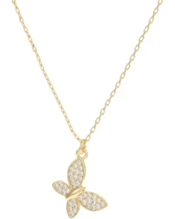 Kate Spade New York Pave Butterfly Pendant | Necklaces