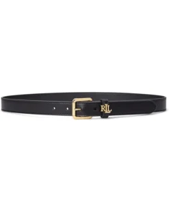 Lauren Ralph Lauren Logo-keeper Leather Skinny Belt | Belts