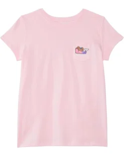 Vineyard Vines Kids Girls Cheerleader Whale Short Sleeve Tee (Toddler/Little Kid/Big Kid) | Shirts & Tops