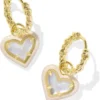 Kendra Scott Ari Heart Enamel Frame Huggie Earrings