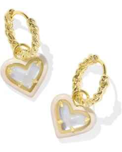 Kendra Scott Ari Heart Enamel Frame Huggie Earrings