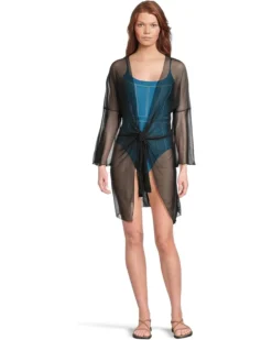 BECCA Muse Stretch Mesh Tie Front Cover-Up | Swimwear -Shoes For Every Day 612RFHjPipL. AC SR736920