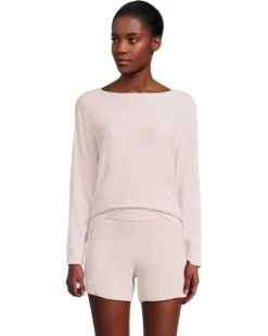 Barefoot Dreams Cozychic Ultra Lite® Boatneck Pullover and Short Set | Sweaters