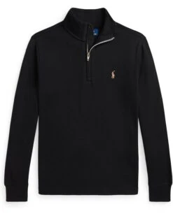 Polo Ralph Lauren Kids Cotton Interlock Quarter-Zip Pullover (Big Kid) | Sweaters -Shoes For Every Day 613RC4v1ZDL. AC SR736920