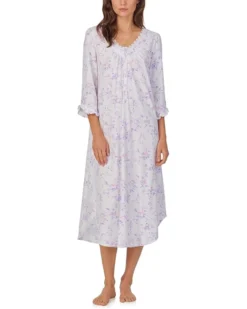 Eileen West 3/4 Sleeve Cotton Knit Ballet Gown | Sleepwear