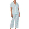 Lauren Ralph Lauren Short Sleeve Knit Cropped Pj Set | Sleepwear