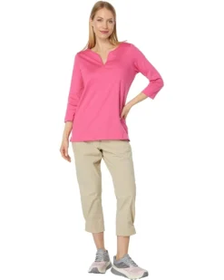 L.L.Bean Pima Tops Split-Neck Tunic 3/4 Sleeve | Shirts & Tops -Shoes For Every Day 615vZQPdwL. AC SR736920