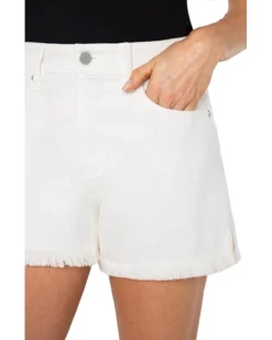Liverpool Los Angeles Christine High-rise A-line Fray Hem Shorts -Shoes For Every Day 618T9bA1kpL. AC SR736920