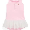 Polo Ralph Lauren Kids Eyelet-Skirt Knit Oxford Dress & Bloomer (Infant) | Dresses