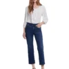 NYDJ Petite Marilyn Straight Ankle Jeans in Ibiza Blues