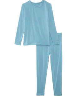 Kickee Pants Kids Solid Long Sleeve Pajama Set (Toddler/Little Kids/Big Kids) | Sleepwear