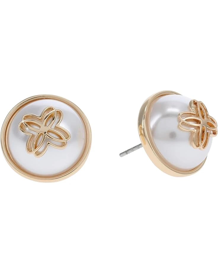 Lilly Pulitzer LP Logo Pearl Stud Earrings 1 Lilly Pulitzer LP Logo Pearl Stud Earrings