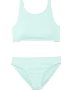 Roxy Kids Crinkle Texture Bikini Set (Big Kid) | Swimwear
