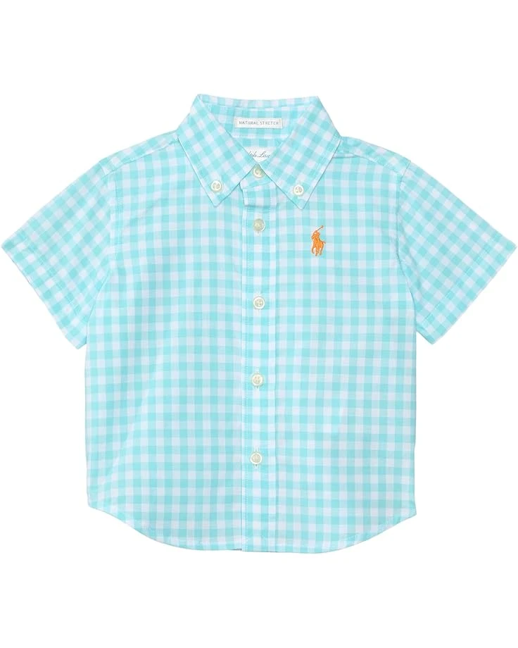 Polo Ralph Lauren Kids Gingham Cotton Poplin Short-Sleeve Shirt (Infant) | Shirts & Tops 1 Polo Ralph Lauren Kids Gingham Cotton Poplin Short-Sleeve Shirt (Infant) | Shirts & Tops