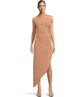 Norma Kamali Drop Shoulder Side Drape Gown | Dresses