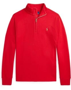 Polo Ralph Lauren Kids Cotton Interlock Quarter-Zip Pullover (Big Kid) | Sweaters -Shoes For Every Day 61MJSaUb5ZL. AC SR736920