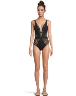 BECCA Color Play Crochet Plunge One Piece | Swimwear -Shoes For Every Day 61PVuPoxXVL. AC SR736920