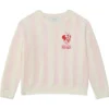 Barefoot Dreams Kids Cozychic Lite® Youth Disney Minnie Stripe Pullover(Little Kid/Big Kid) | Sweaters