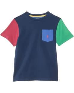 Polo Ralph Lauren Kids Color-Blocked Cotton Pocket Tee (Toddler/Little Kid) | Shirts & Tops