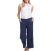 NYDJ Petite Wide Leg Cargo Capri Pants in Oxford Navy