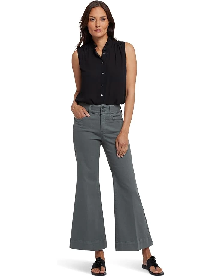 NYDJ Mia Palazzo Two Button Ankle Jeans in Sage Leaf 1 NYDJ Mia Palazzo Two Button Ankle Jeans in Sage Leaf