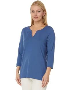 L.L.Bean Pima Tops Split-Neck Tunic 3/4 Sleeve | Shirts & Tops -Shoes For Every Day 61YB4rlLUXL. AC SR736920