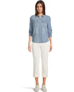 Liverpool Los Angeles Denim Shirt With Patch Pockets | Shirts & Tops -Shoes For Every Day 61bKVWTompL. AC SR736920