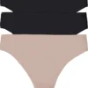 Natori Bliss Bare Cotton Thong 3-Pack | Underwear & Intimates