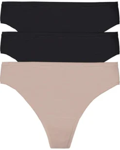 Natori Bliss Bare Cotton Thong 3-Pack | Underwear & Intimates