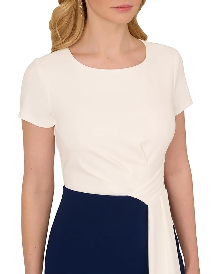 Adrianna Papell Color-Block Draped Short Dress | Dresses 3 Adrianna Papell Color-Block Draped Short Dress | Dresses - Image 3