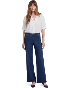 NYDJ Teresa Wide Leg Side Placket Jeans in Ibiza Blues