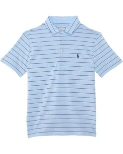 Polo Ralph Lauren Kids Striped Performance Jersey Polo Shirt (Big Kid) | Shirts & Tops