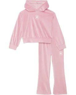 Converse Kids Velour Pullover Hoodie & Flare Legging Set (Little Kid) | Kids' Sets -Shoes For Every Day 61lbGtZv7xL. AC SR736920