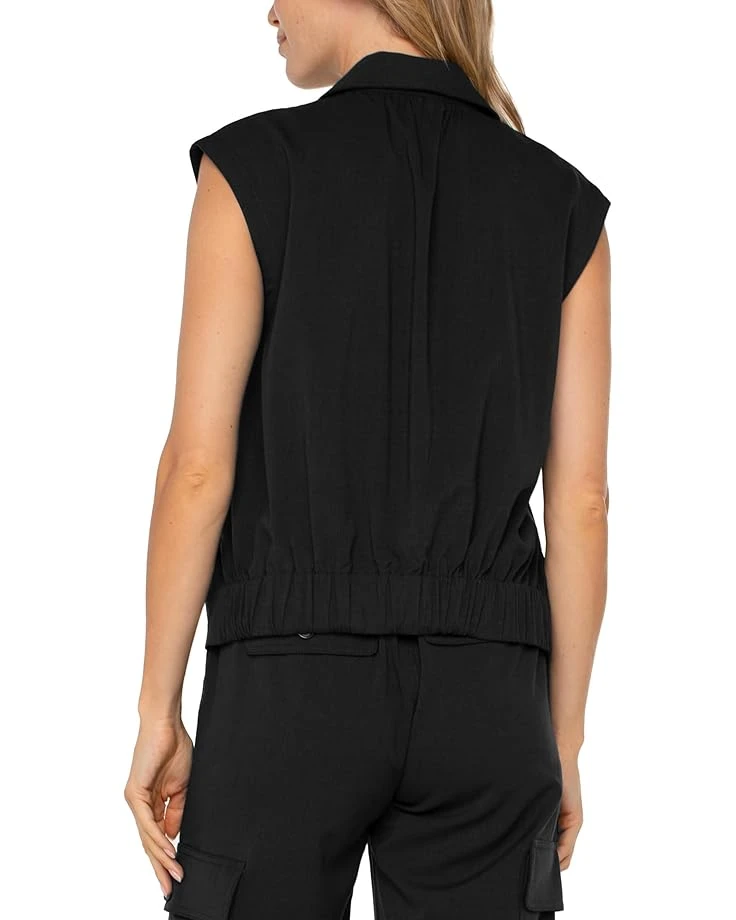 Liverpool Los Angeles Sleeveless Cropped Shirt With Elastic at Waist | Shirts & Tops 2 Liverpool Los Angeles Sleeveless Cropped Shirt With Elastic at Waist | Shirts & Tops - Image 2