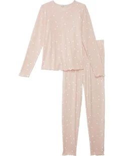 Barefoot Dreams Kids Soft Ribbed Youth Set(little Kid/Big Kid) | Sleepwear
