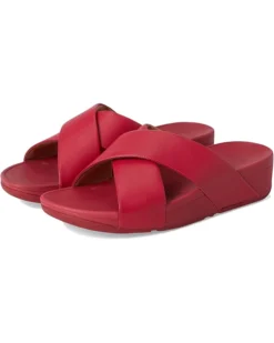 FitFlop Lulu Cross Slide Leather Sandals