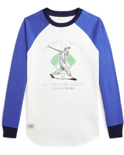 Polo Ralph Lauren Kids Baseball-Print Cotton Jersey Tee (Big Kid) | Shirts & Tops -Shoes For Every Day 61t 3oTsXPL. AC SR736920