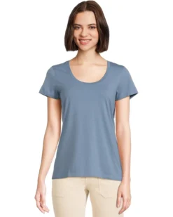 L.L.Bean Soft Stretch Supima Scoop Neck Short-Sleeve Tee | Shirts & Tops