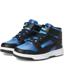 PUMA Kids Rebound Layup Mid Hook And Loop (Little Kid) | Sneakers & Athletic Shoes