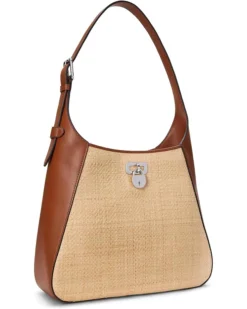 Lauren Ralph Lauren Raffia Large Tanner Shoulder Bag | Handbags