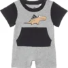 adidas Kids Color-block Graphics Romper (Infant) | Baby One Pieces