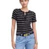 Madewell Lace Up Short Sleeve Stripe | Shirts & Tops