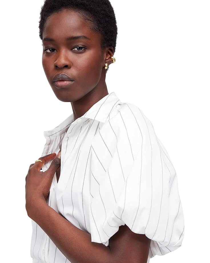 Madewell Bubble Sleeve Top - Mid Wt Poplin | Shirts & Tops 4 Madewell Bubble Sleeve Top - Mid Wt Poplin | Shirts & Tops - Image 4