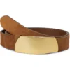 Madewell Suede Bar Hardware Belt | Belts