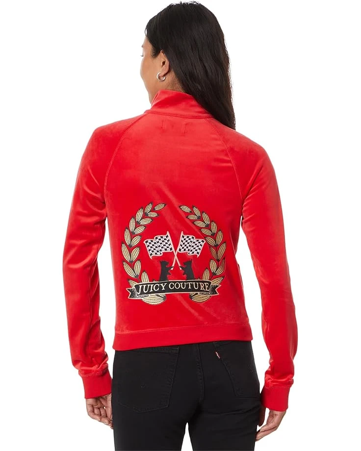 Juicy Couture Heritage Mock Neck Track Jacket with Back Graphic | Hoodies & Sweatshirts 2 Juicy Couture Heritage Mock Neck Track Jacket with Back Graphic | Hoodies & Sweatshirts - Image 2