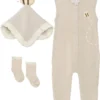Barefoot Dreams Kids Cozychic Ultra Lite® Baby Bee Onesie Set (Infant) | Pants