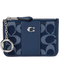 COACH Essential Mini Id Card Case In Signature Denim | Wallets