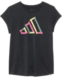 adidas Kids Cap Sleeve Melange Tee (Big Kid) | Shirts & Tops