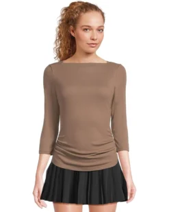 Michael Stars Asha 3/4 Sleeve Straight Neck Top | Shirts & Tops -Shoes For Every Day 71BVGp00ZRL. AC SR736920