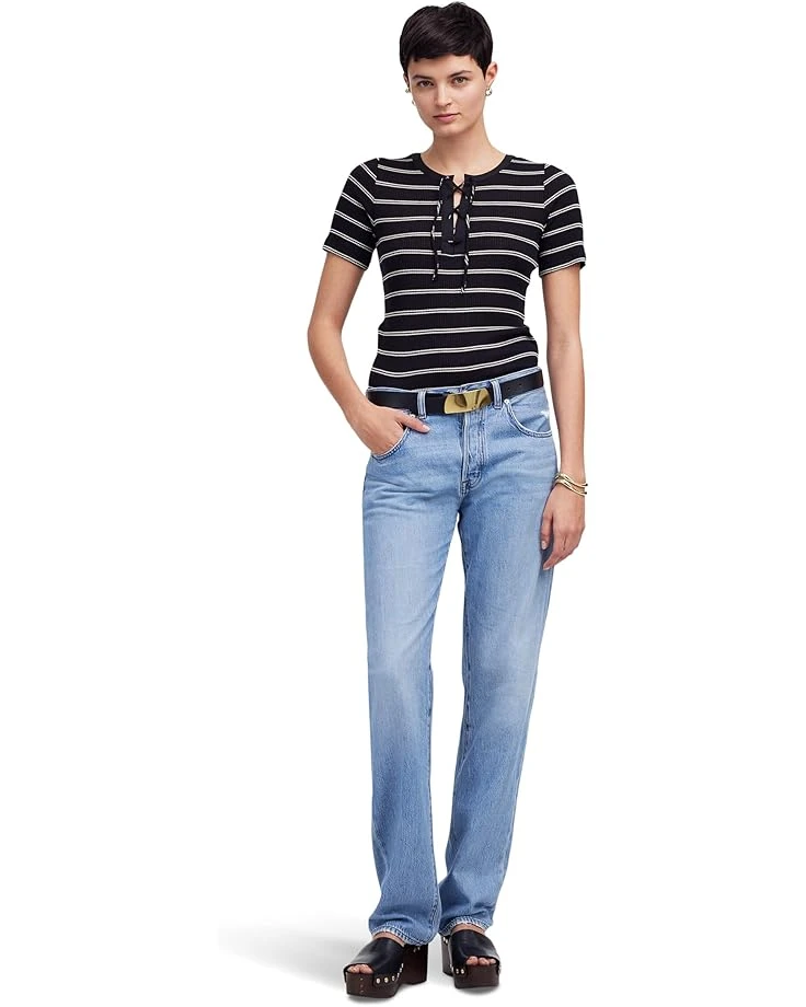 Madewell Lace Up Short Sleeve Stripe | Shirts & Tops 4 Madewell Lace Up Short Sleeve Stripe | Shirts & Tops - Image 4